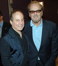 Paul Simon con Jack Nicholson