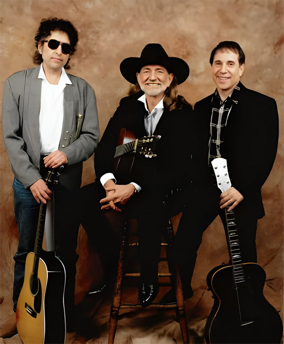 Bob Dylan Willie Nelson and Paul Simon 1993