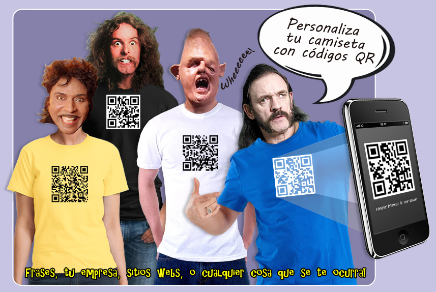 Camisetas Codigos Bidi, Codigos QR